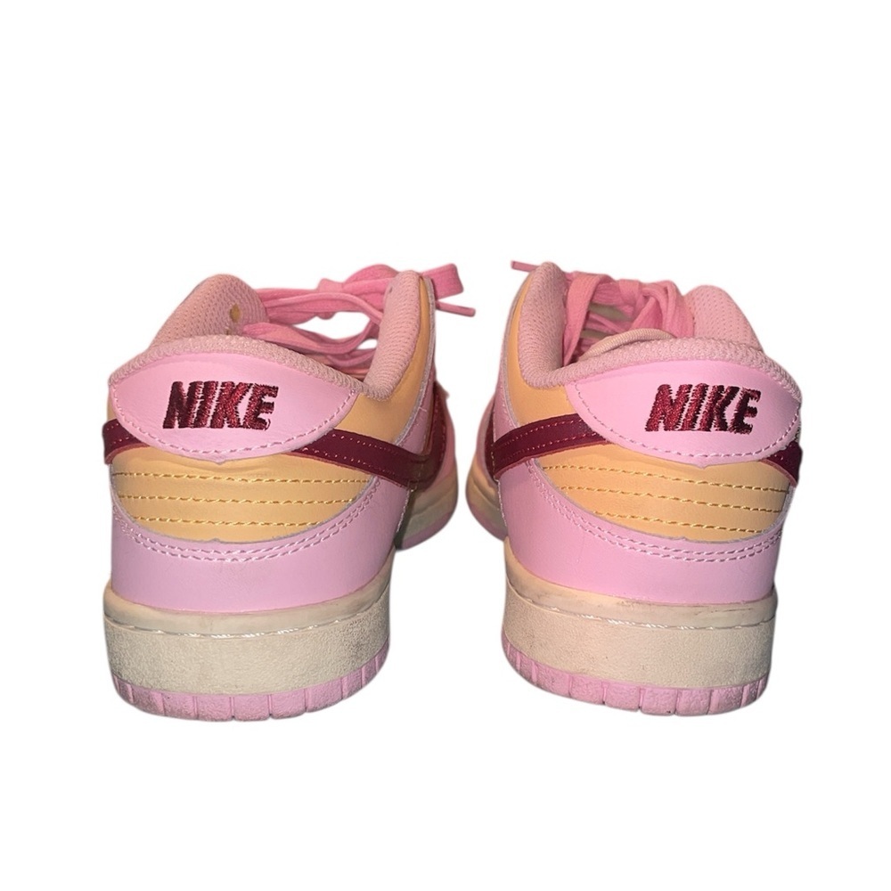 CUSTOM NIKE Pink and Yellow Floral 'Sweet Love' Dunk Low Sneakers - Picture 5 of 5